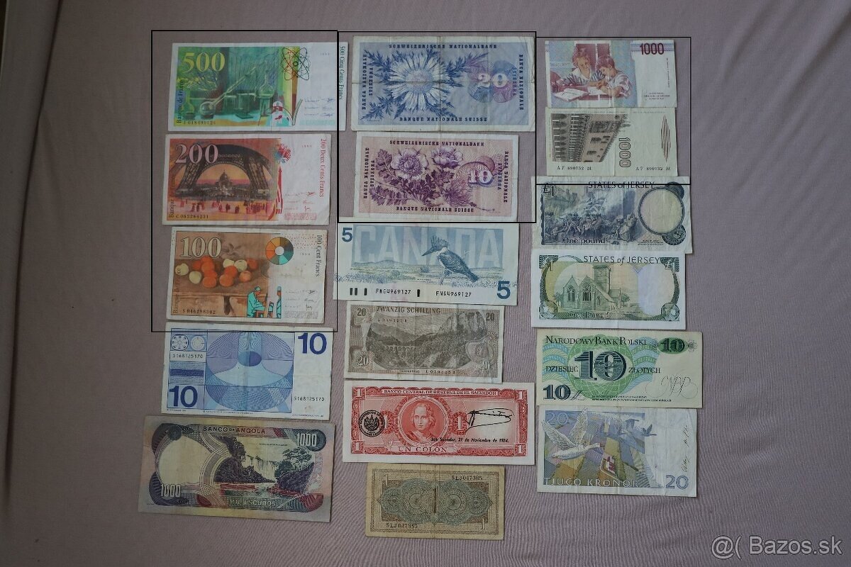Rôzne bankovky z obehu - 2