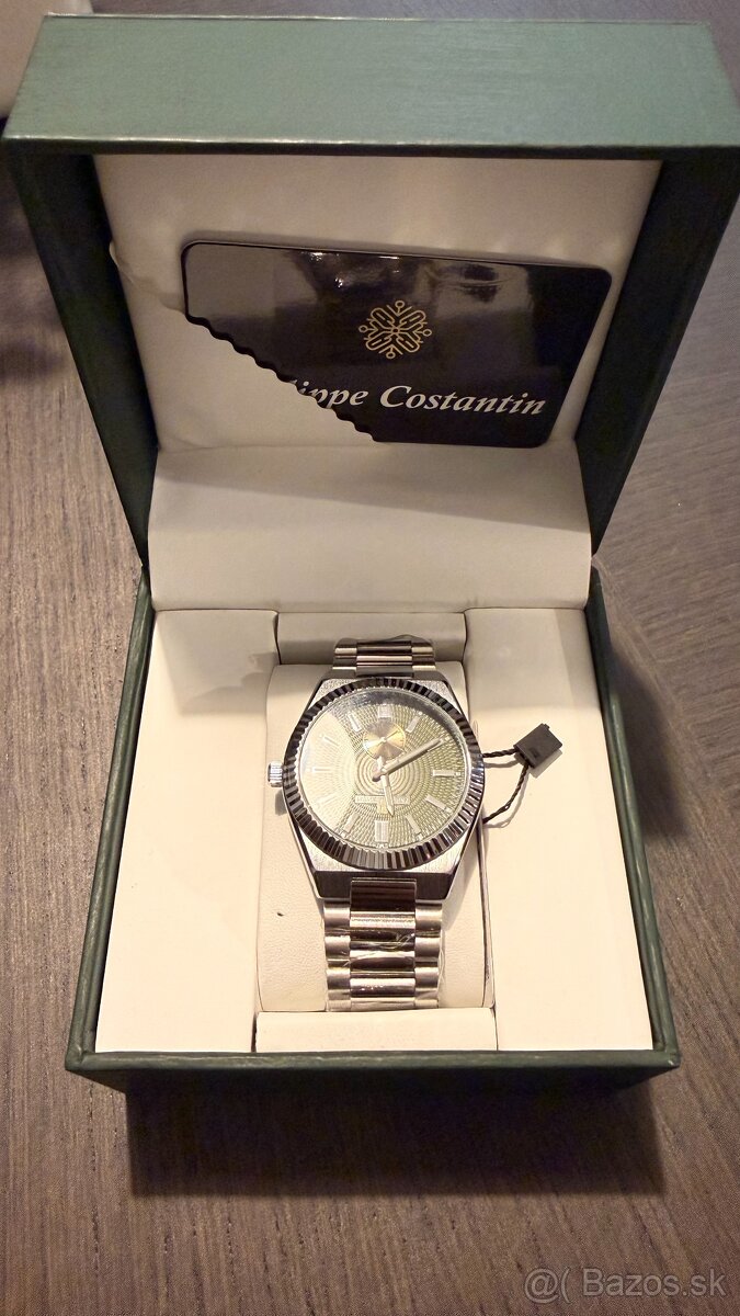 Hodinky Philippe Costantin Hawaii Silver/Green - 2