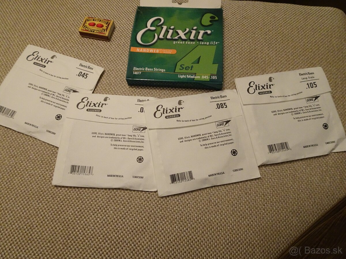 Predám NOVÉ STRUNY ELIXÍR, Nano Web,Light Medium - 2