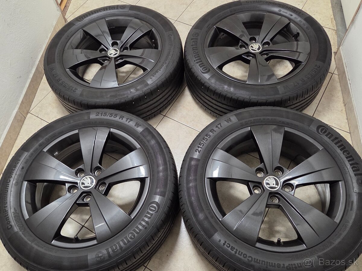 black ŠKODA r17 + Continental 90% - 2