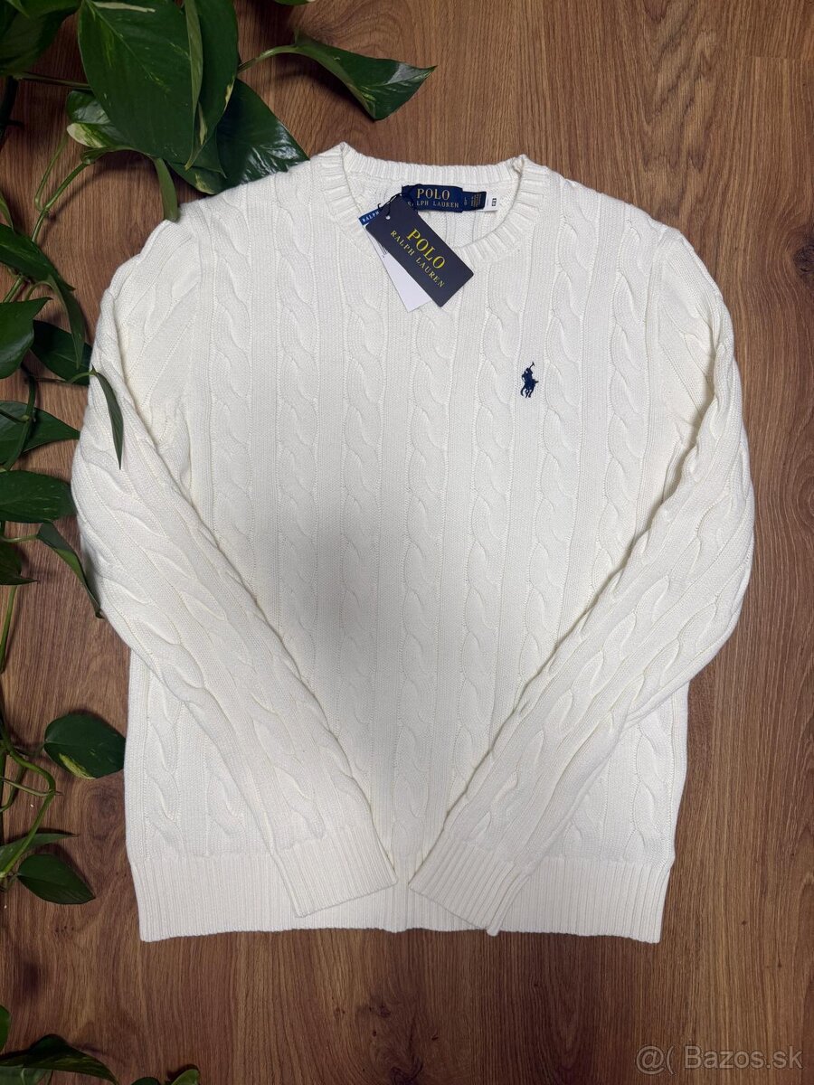 Pollo Ralph Lauren Biely Pulovér - 2