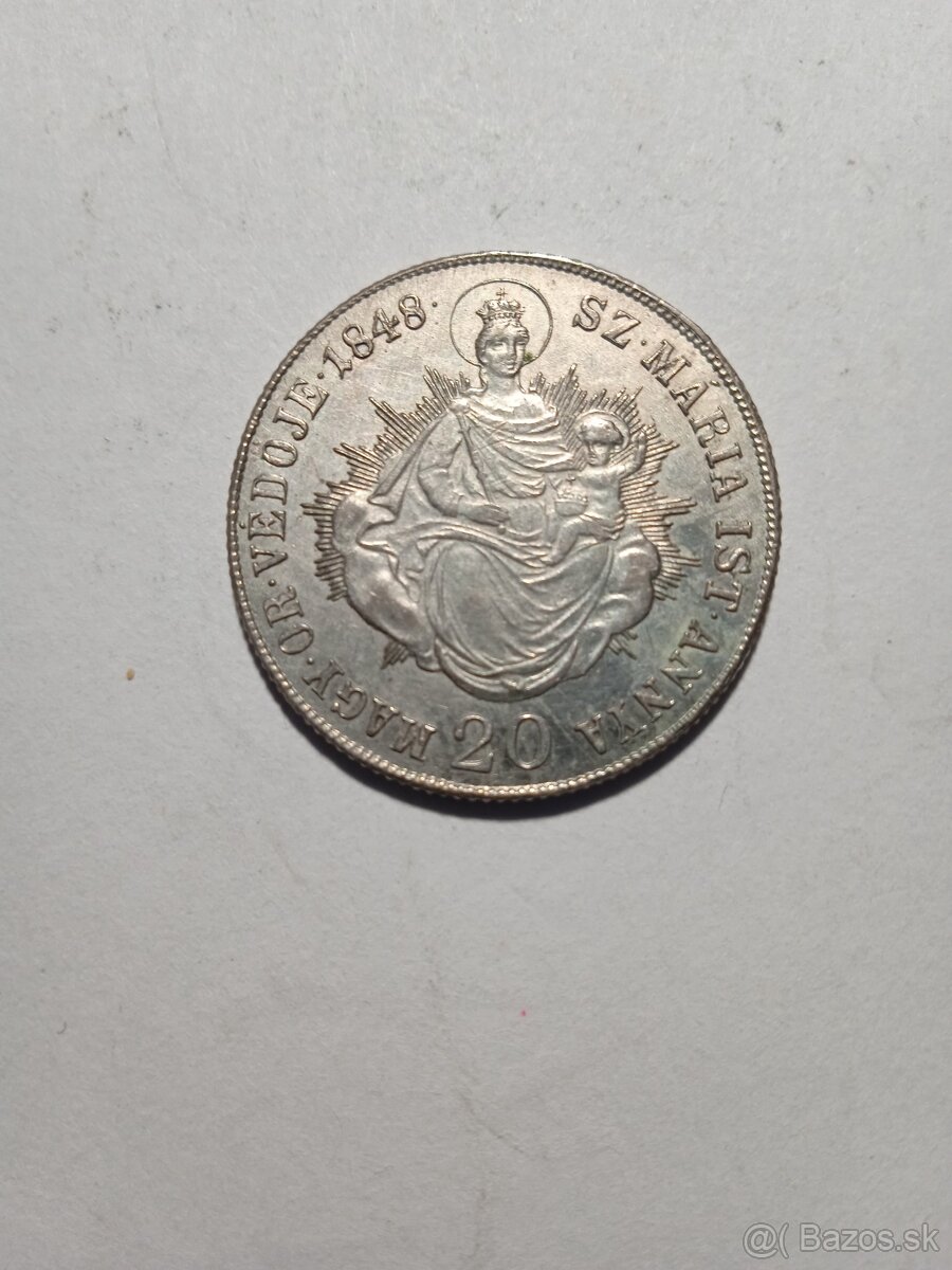 20 Grajciar 1848 KB Ferdinand V. - striebro - 2
