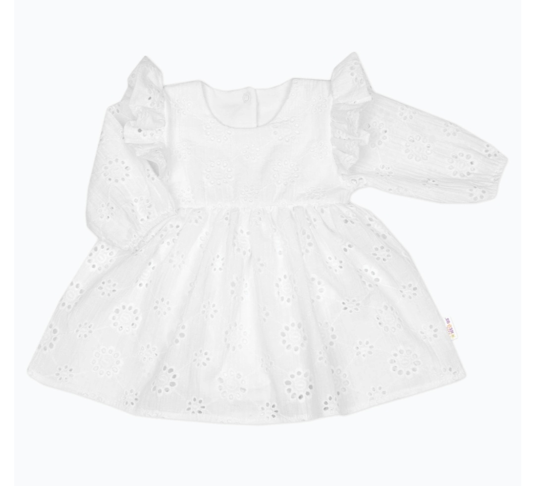 Biele šaty s volánikmi a čelenkou - 2