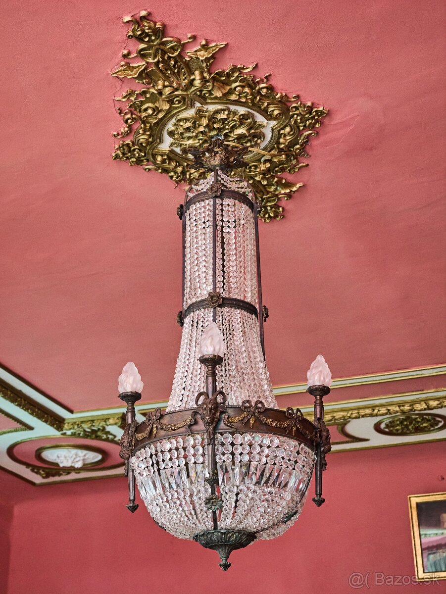 Veľký starožitný luster Ľudovít XVI - Hruška - 2