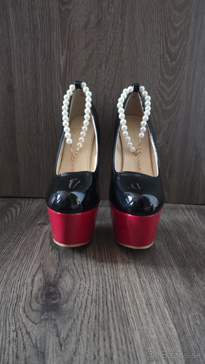 Luxusné lakované lodičky 39 - 2