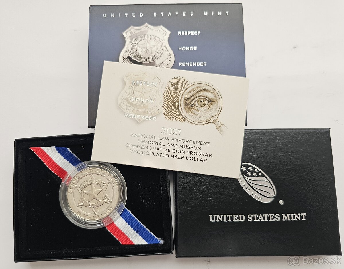 2021 US Mint Half dollar,Respect,Honor,Remember,UNC - 2