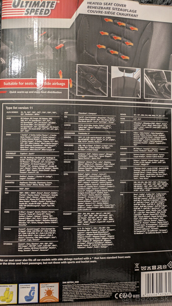 Predám vyhrievaný poťah sedadla - 2