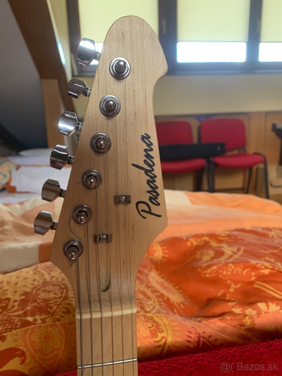 Elektrická Gitara stratocaster pasadena biela - 2