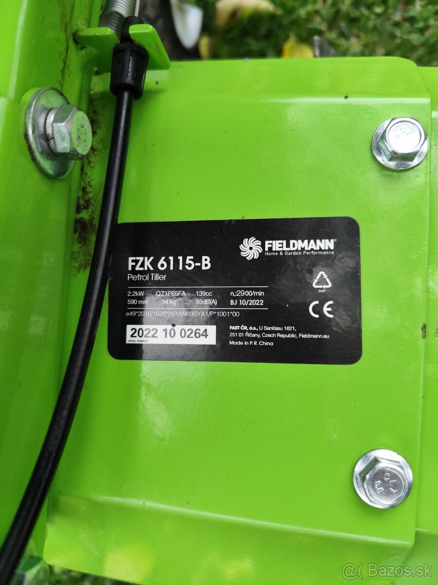 Predám kultivátor značky fieldman - 2