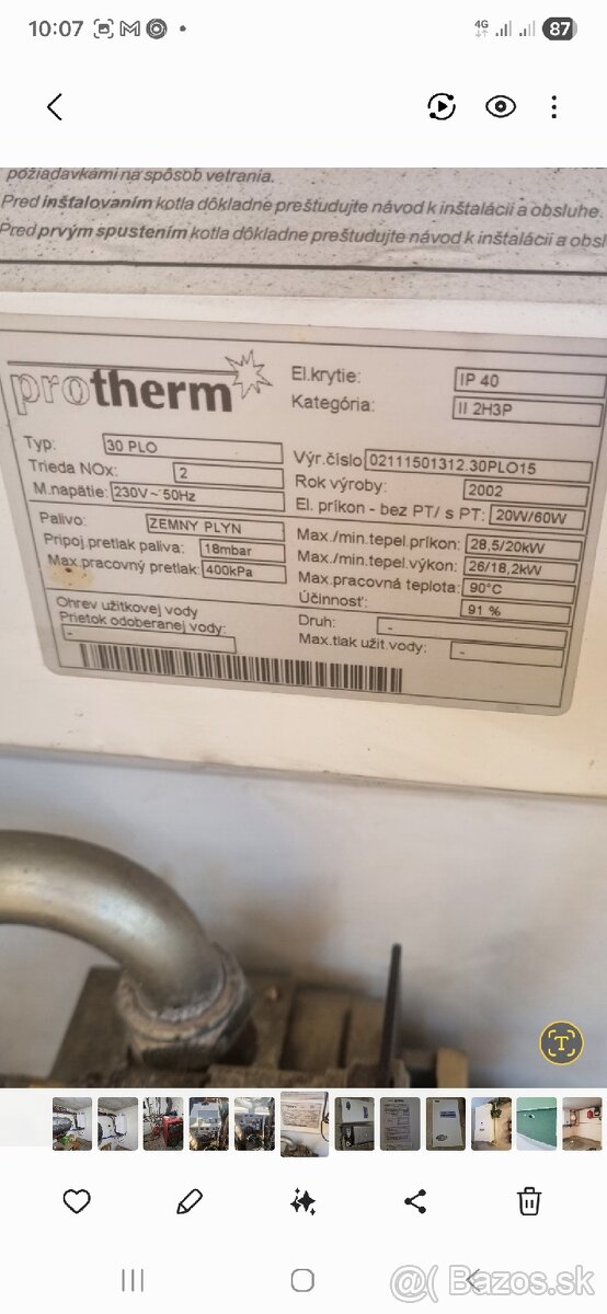 Kotol plynový Liatinový Protherm PLO 30 - 2