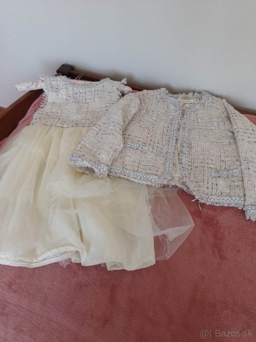 Dievčenské šaty s kabatikom c 15 - 2