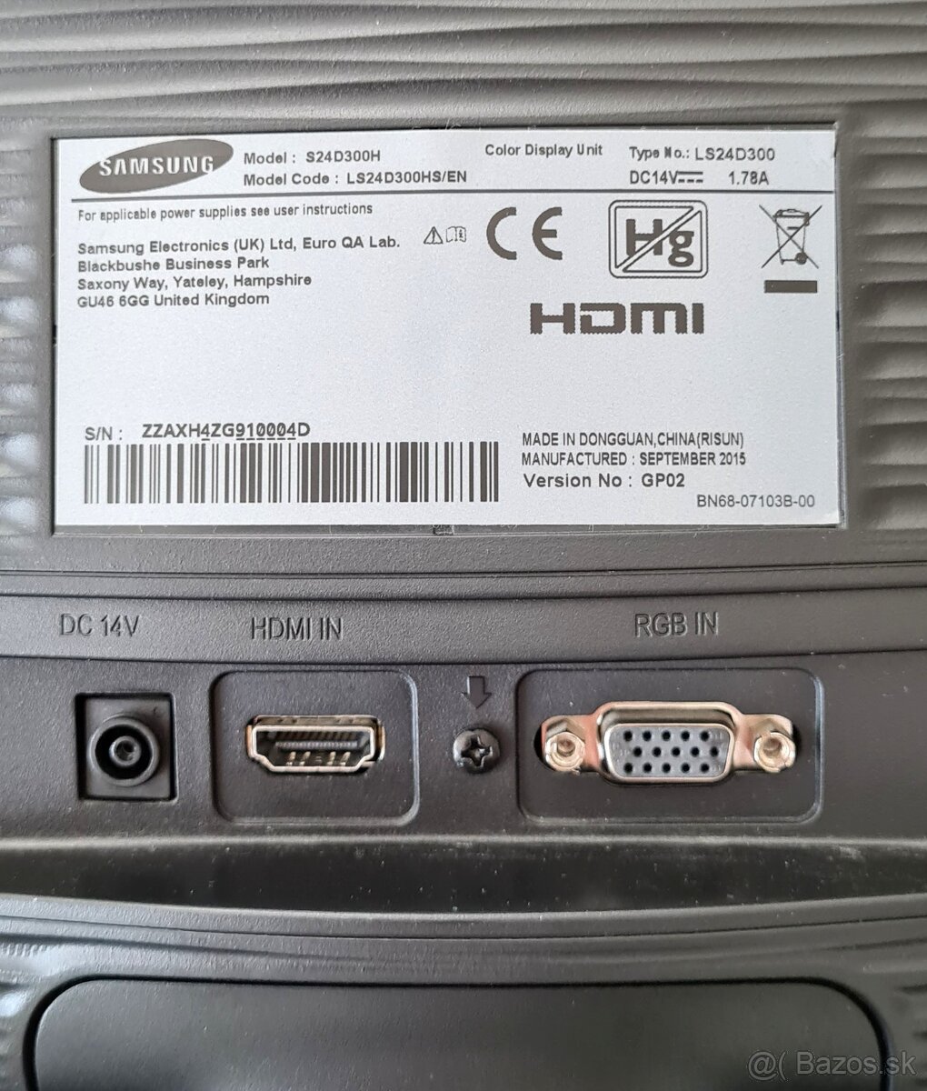 monitor Samsung S24D300HS, 24", Full HD - 2