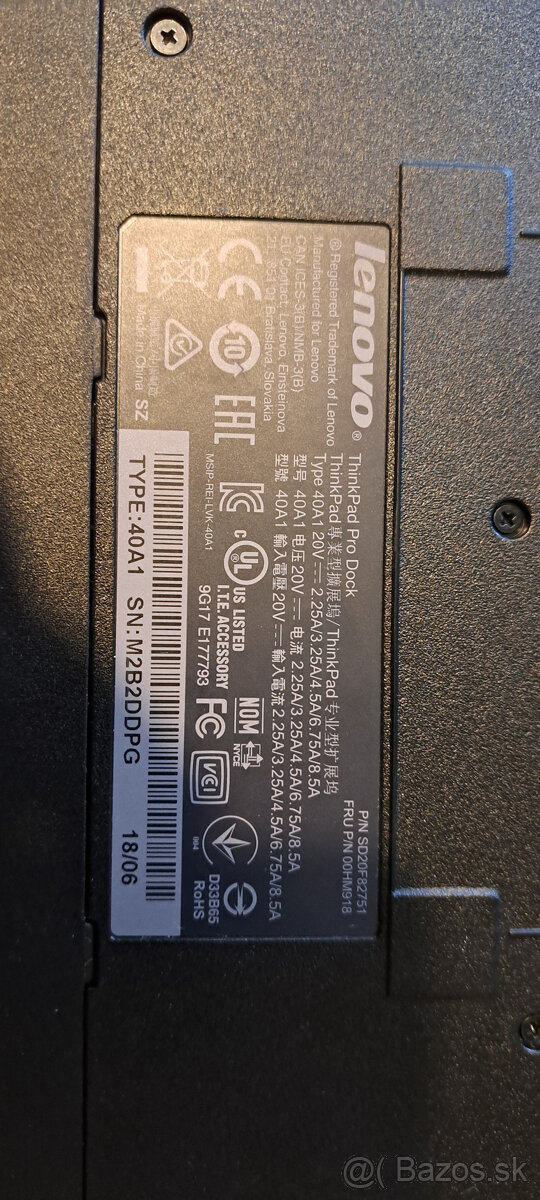 Lenovo ThinkPad Pro Dock (40A1) s originálnym adaptérom - 2