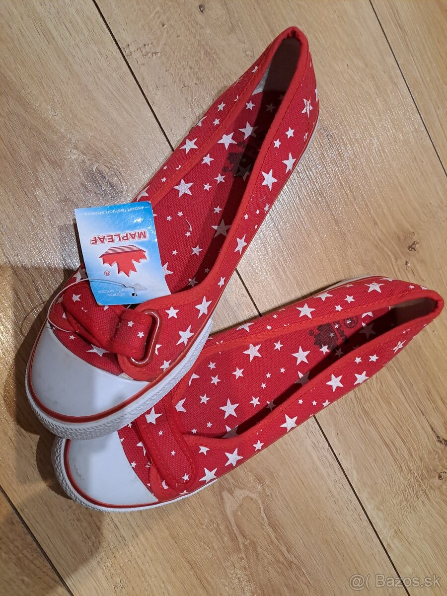 Balerínky červené veľkosť 38 - 2