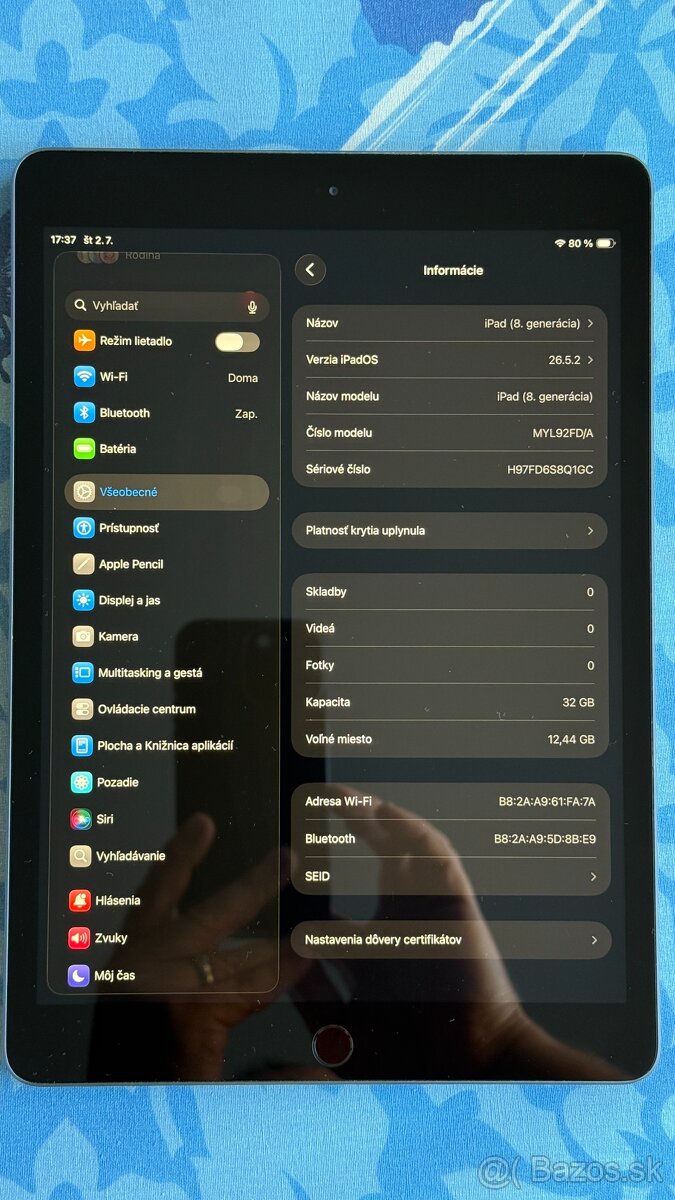 iPad 8. generácia 10,2″ 32 GB Wi-Fi Space Gray - 2