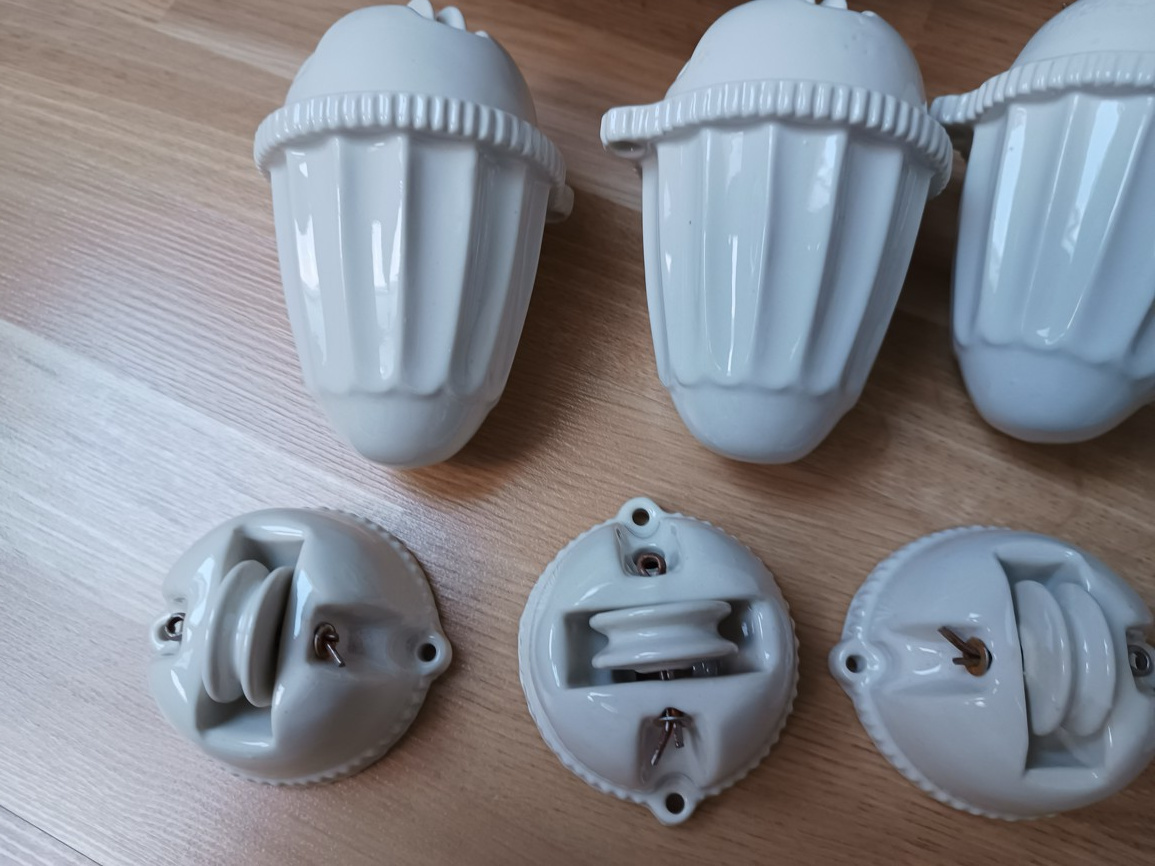 stahovačka lustr porcelánová krytka závaží,tienidlo - 2