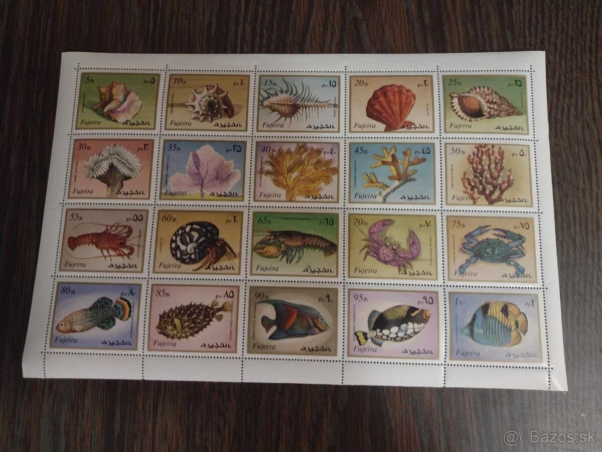 SAE emirát Fujeira blok známok 20 ks - 2