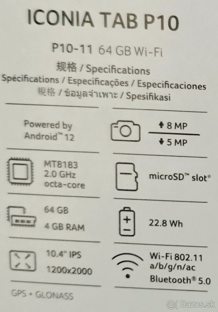 Tablet Acer Iconia Tab P10 - 2