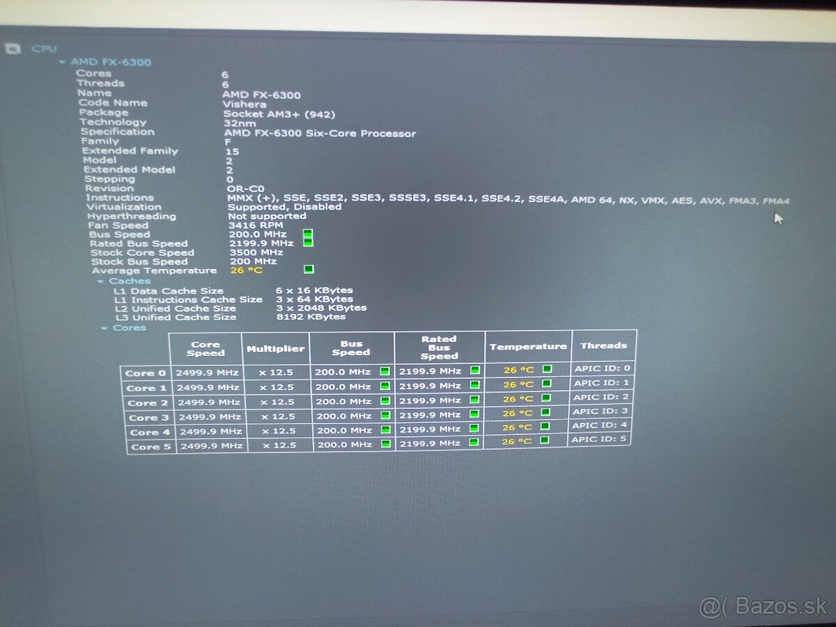AMD Fx 6300 vishera 3,5 GHz - 8 - 2