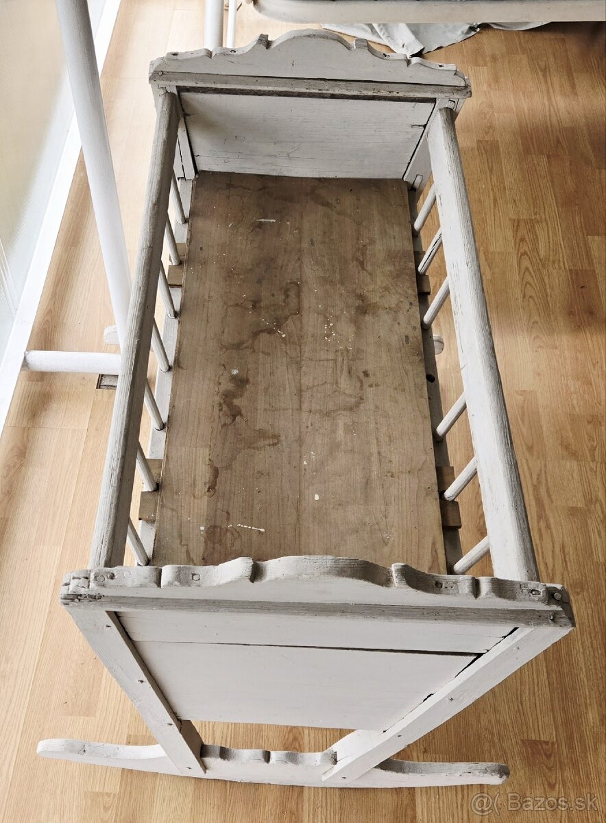 predám starú drevenú kolísku, retro - 2