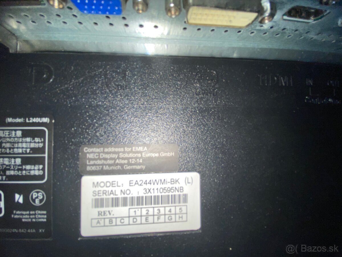 Monitor NEC MultiSync EA244WMi - 2