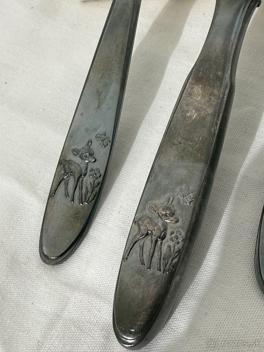 Vintage detsky postriebreny pribor - 2