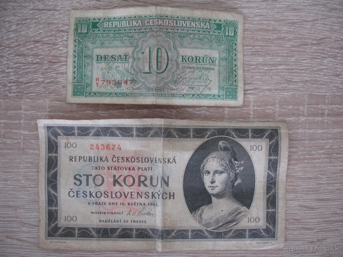 československá bankovka - 2