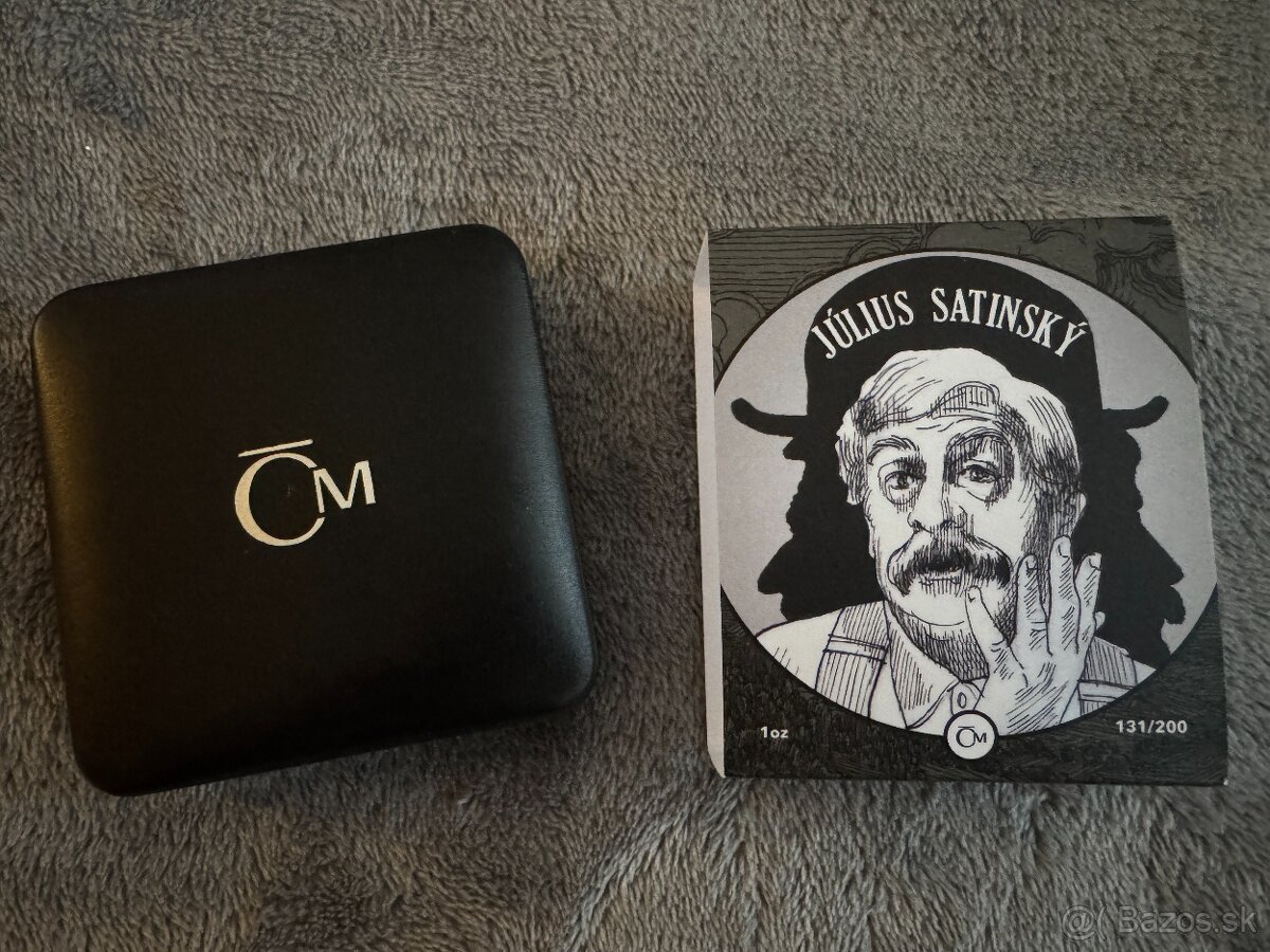 Strieborná uncová medaila L&S Július Satinský proof - 2