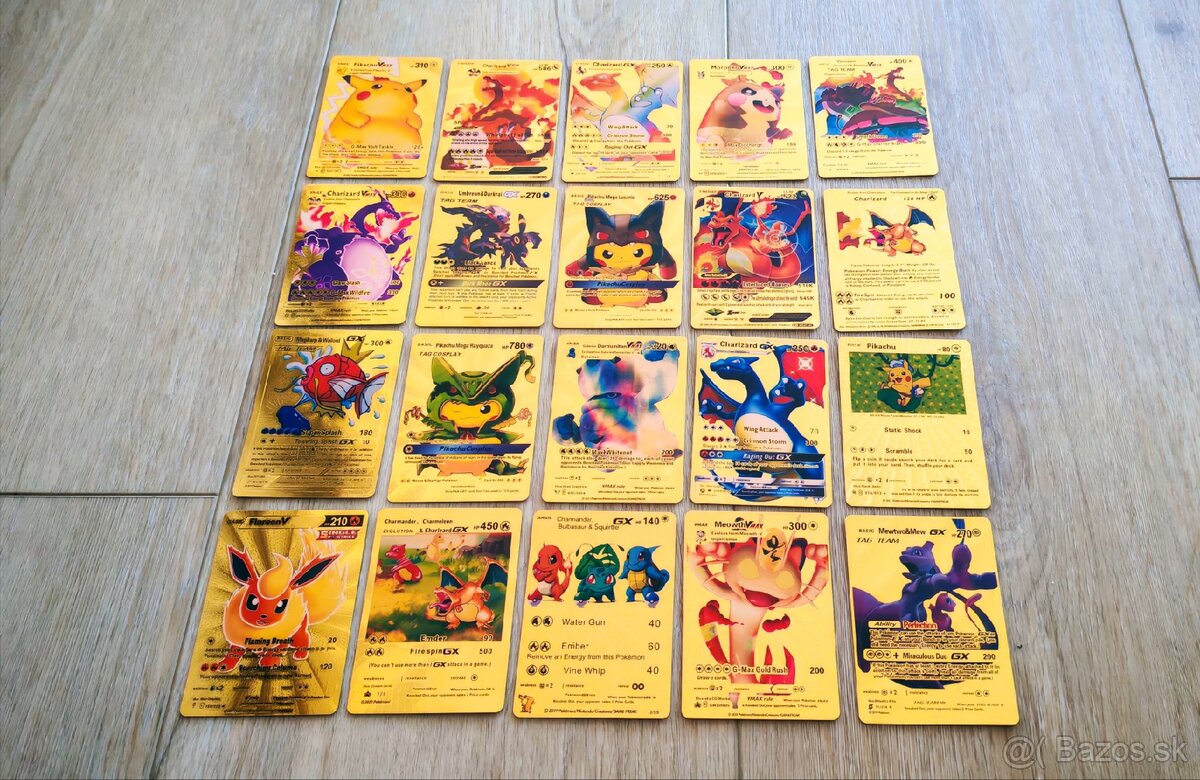 Zlaté pokémon karty - 2