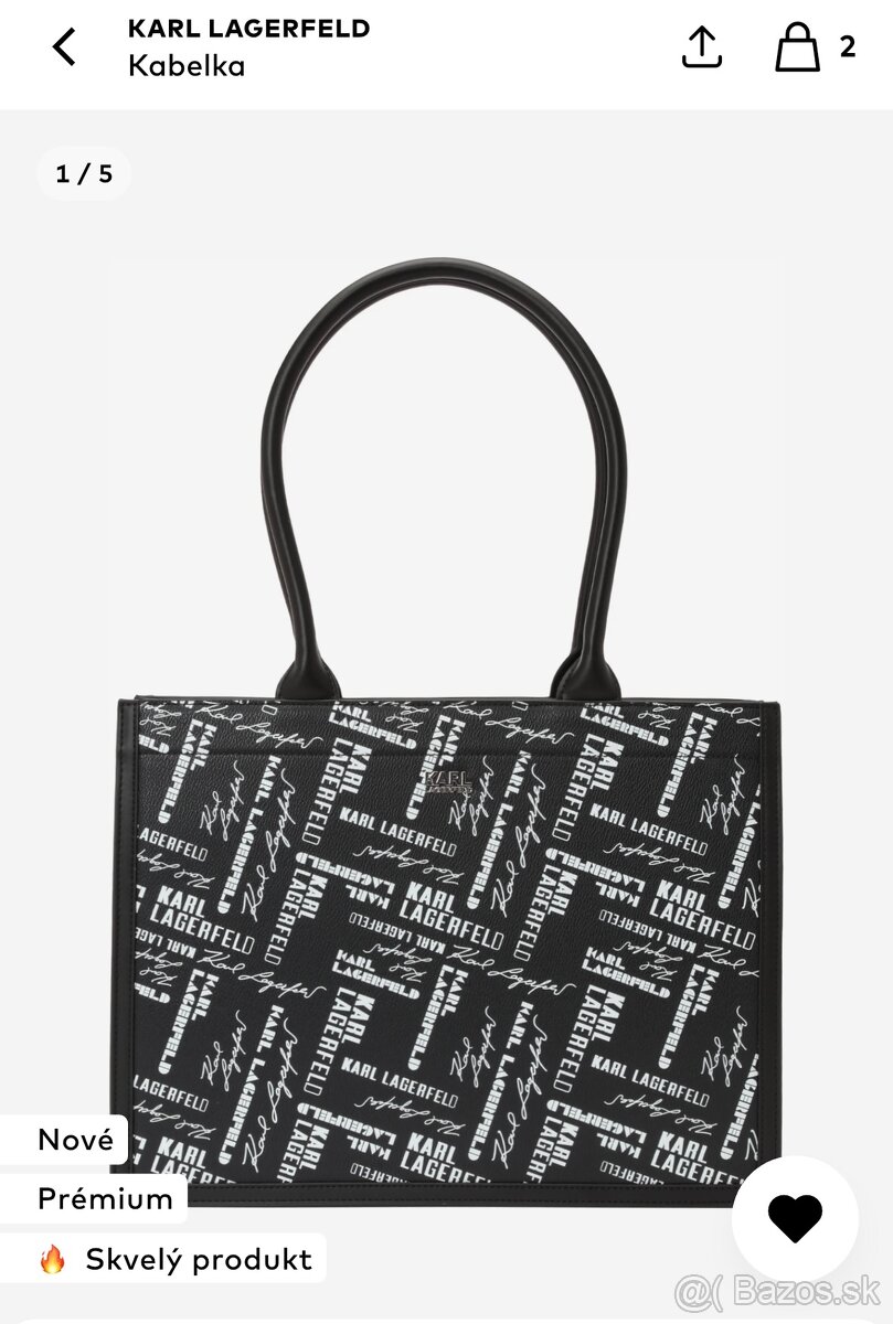 Kabelka originál Karl Lagerfeld s visačkou - 2