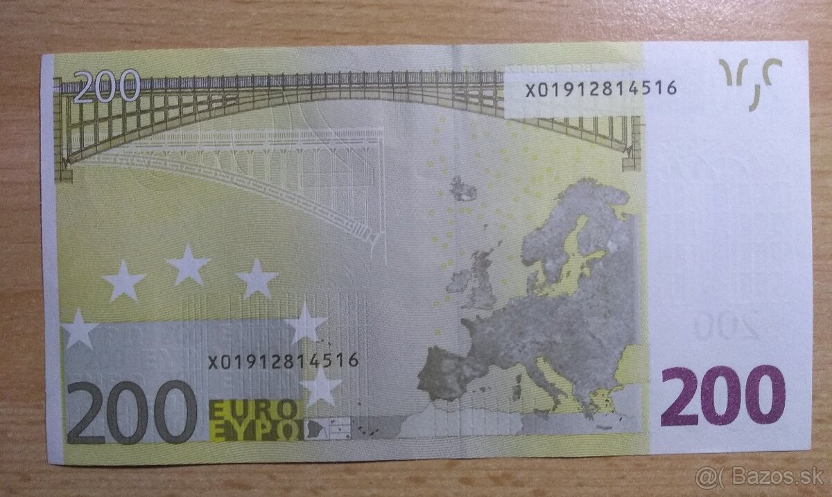 Bankovky 200€ rok 2002 - 2