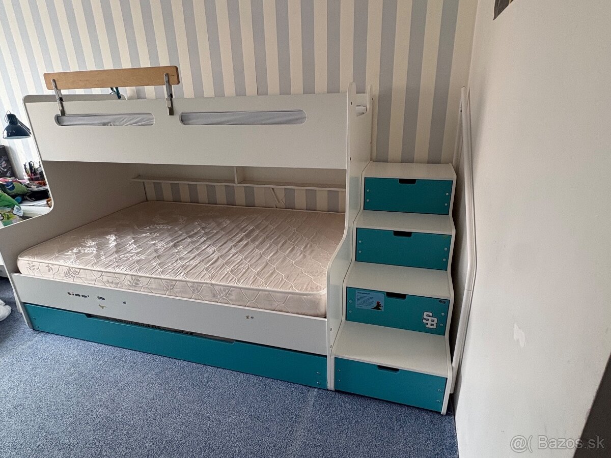 Detská poschodová posteľ s prístelkou - 2