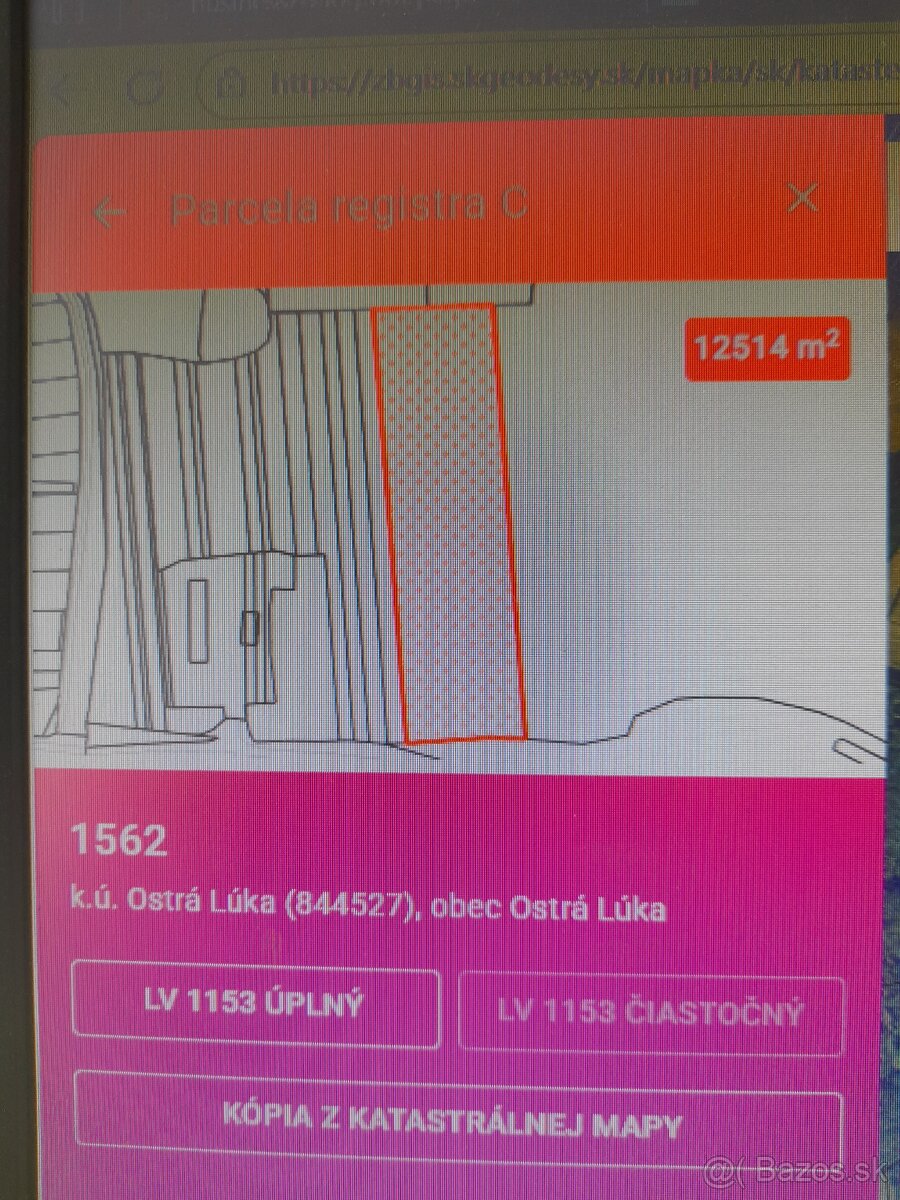 POZEMOK OSTRÁ LÚKA - 2