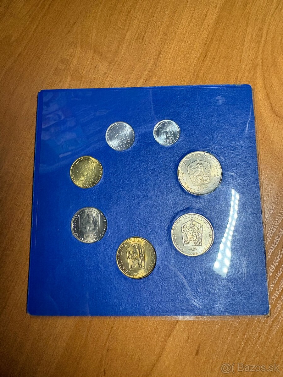 Sada obehových mincí ČSSR 1986 - 2