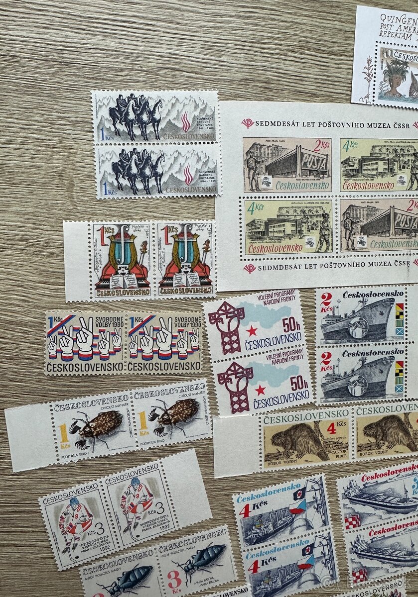 Známky ČSSR aršíky bloky páry c.12 - 2