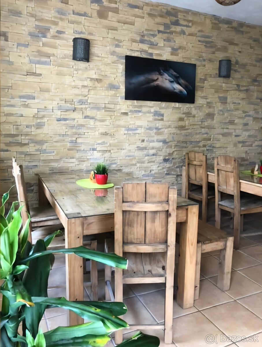 Stoly, stoličky lavice masiv - 2