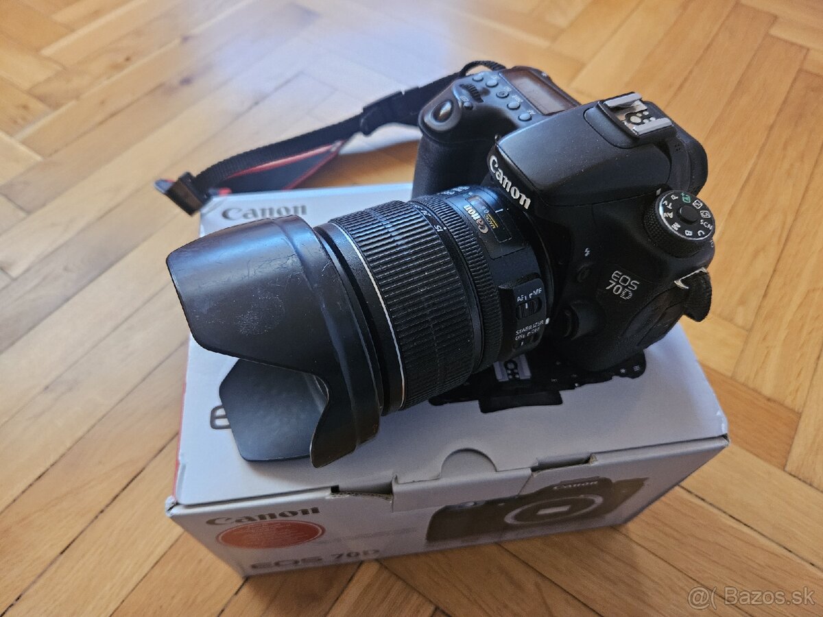 Predám canon eos 70D s objektívom 15-85mm a brašňou - 2