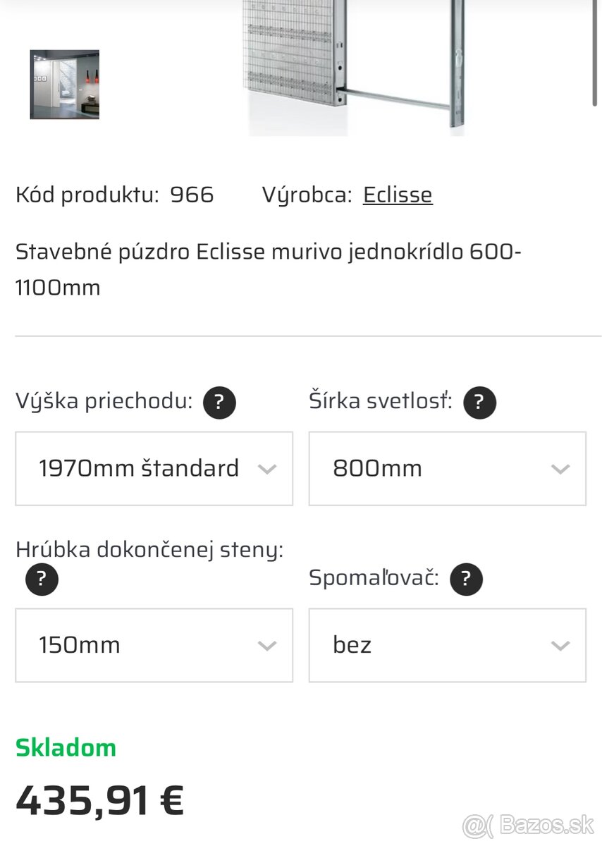 Stavebné puzdro Eclisse murivo 150mm - 2