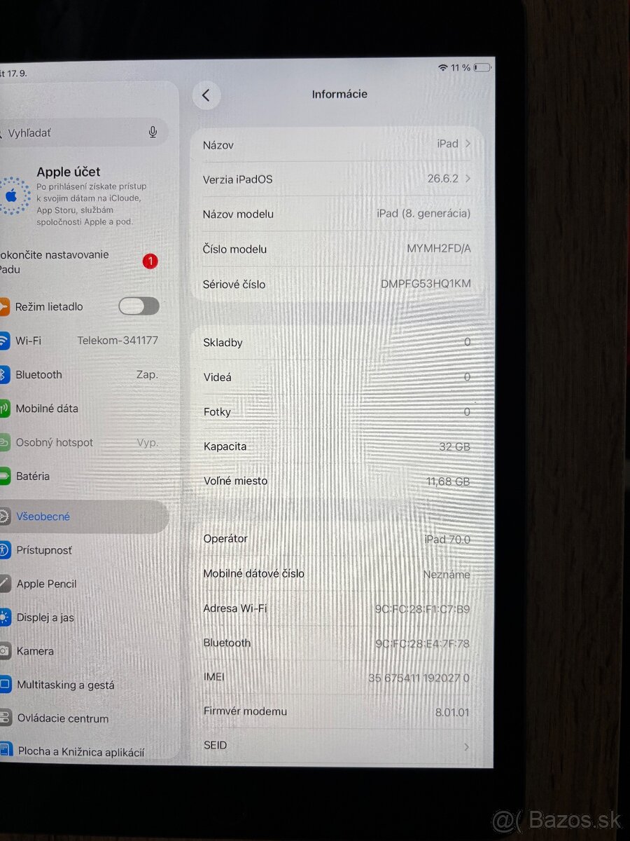 Apple iPad 8.gen. 32gb Wi-Fi + Cellular - 2