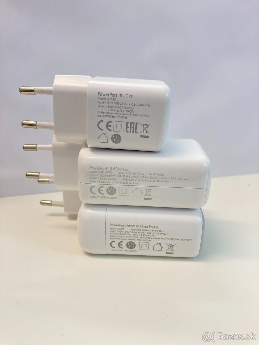 Nabíjačka Anker 20W , 45W , 65W - 2
