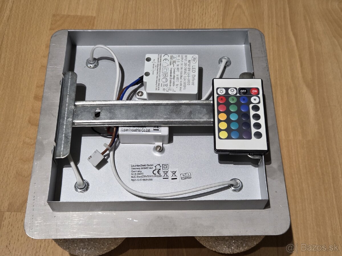 Stropne svietidlo, 1280lm, farebne led, dialkove - 2