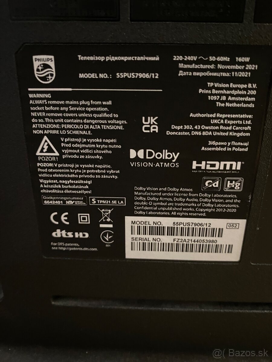 TV Philips 55PUS7906/12 - 2