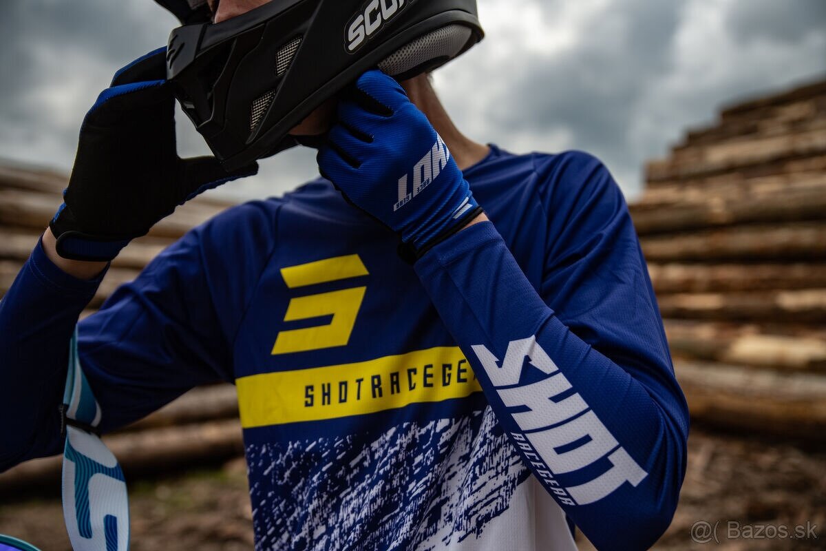 Komplet shot enduro set modrý žltý - 2