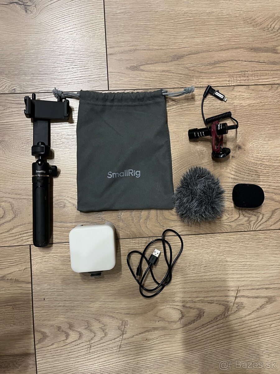 Predám vlog set Smallrig VK-50 (stativ, mikrofon, svetlo..) - 2