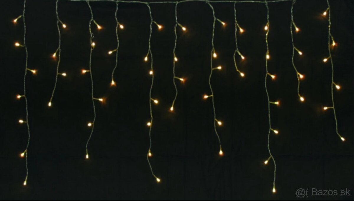 LED svetelný záves – teplá biela - 2