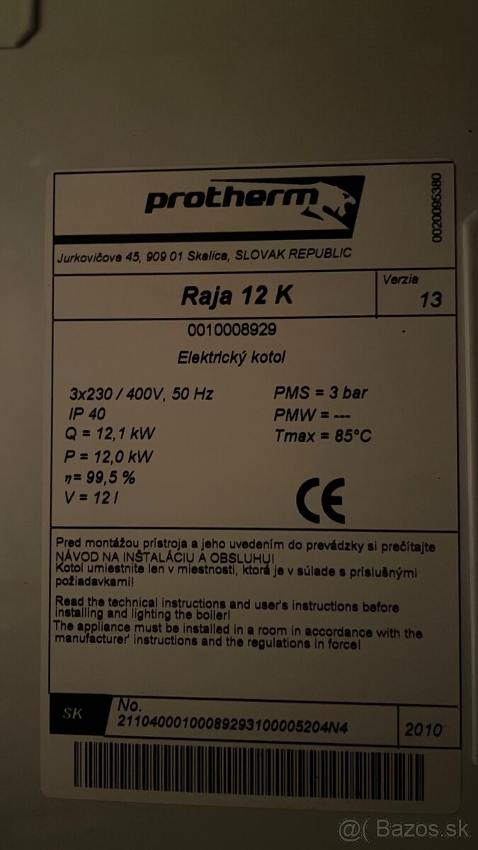 Elektrický kotol Protherm - 2