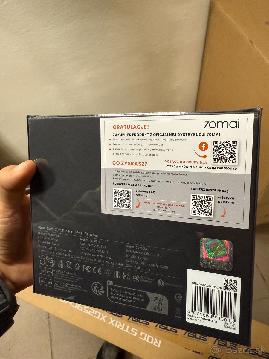 70mai Dash Cam Pro Plus + Rear Cam Set A500s-1 - 2