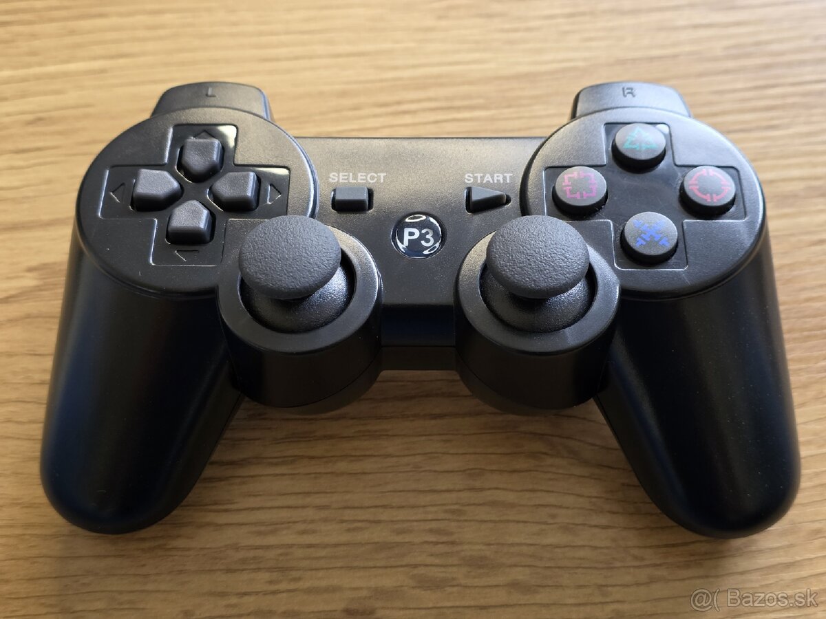 Bezdrôtový ovládač na PS3 čierny - 2