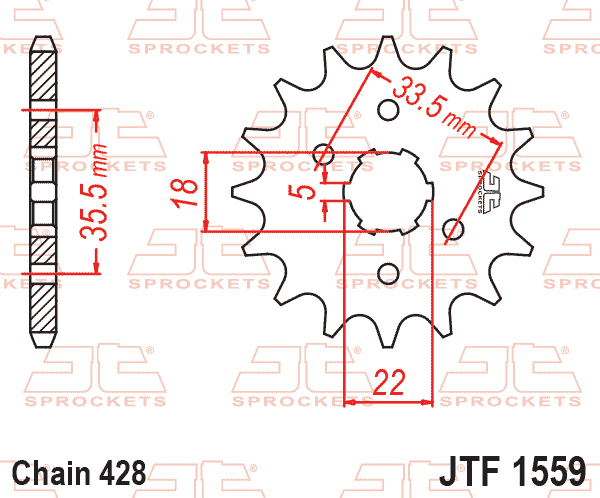 predné vyvodové koliesko (rozeta) JTF 1559-14 - 2