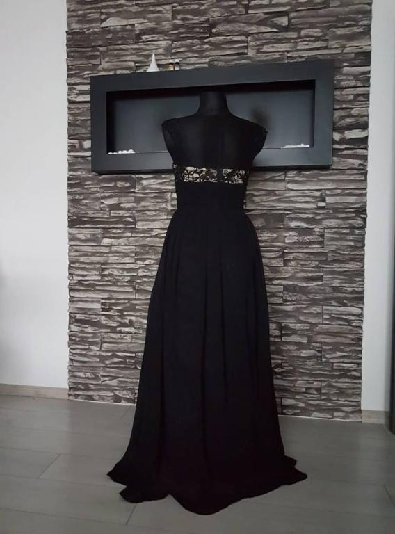 Čierne spoločenské šaty -36 -40 - 2